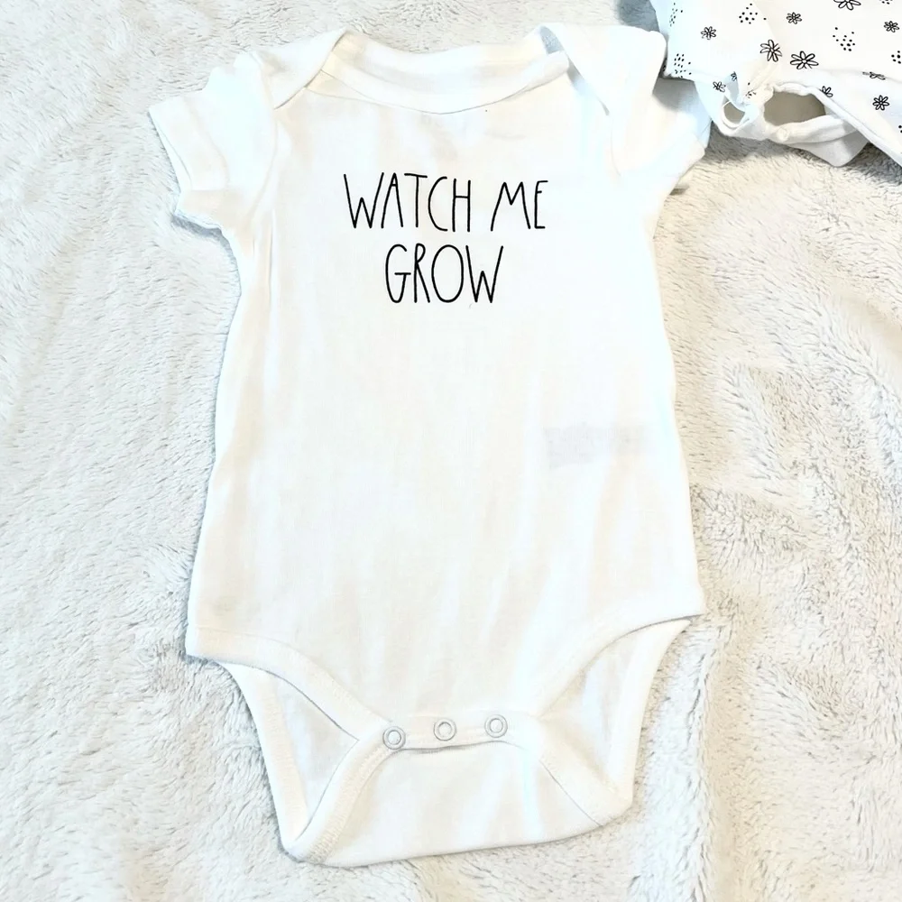 🆕Rae Dunn 3pk CUTE AS A DAISY Bodysuits